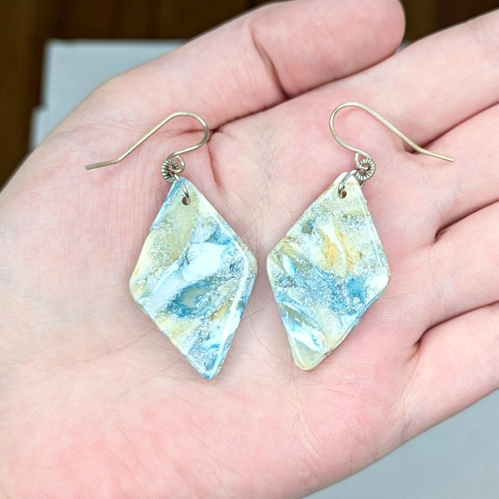 Blue Diamond Earrings